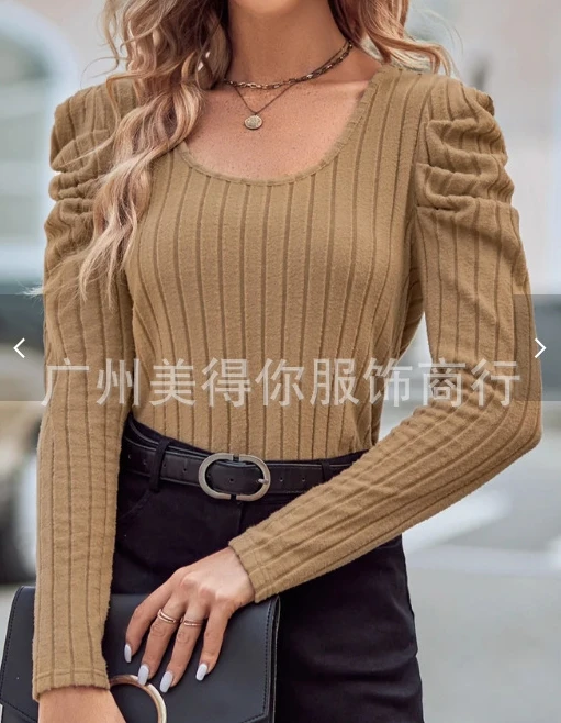 

Fashion Women Sweaters 2023 Autumn New Casual Solid Color Sweaters Knitwear Polo Collar Pullover Top Temperament Commuting