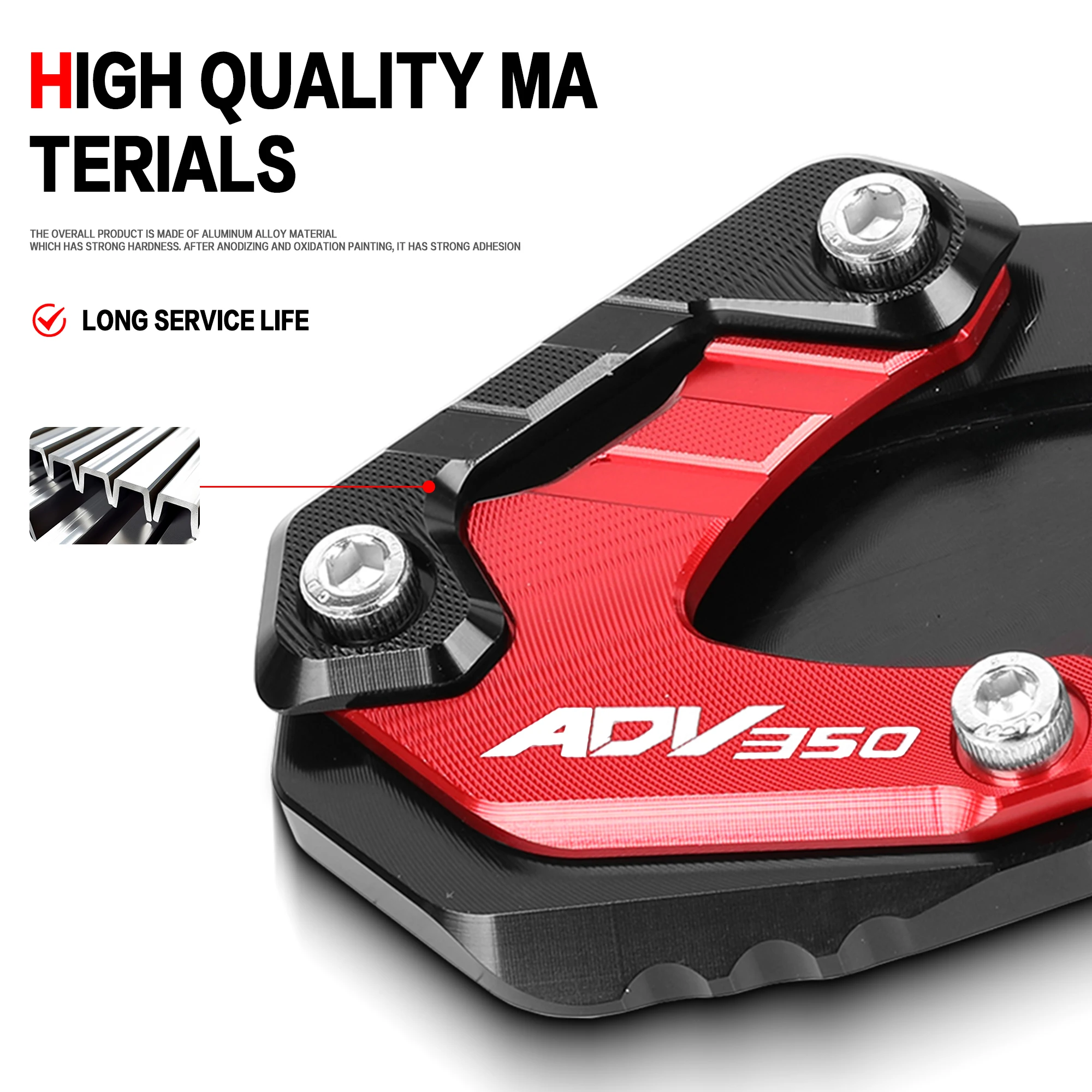 Фото Для мотоцикла Honda ADV350 350ADV adv350 2022-2026: Увеличенная подножка/расширитель боковой подставки №4