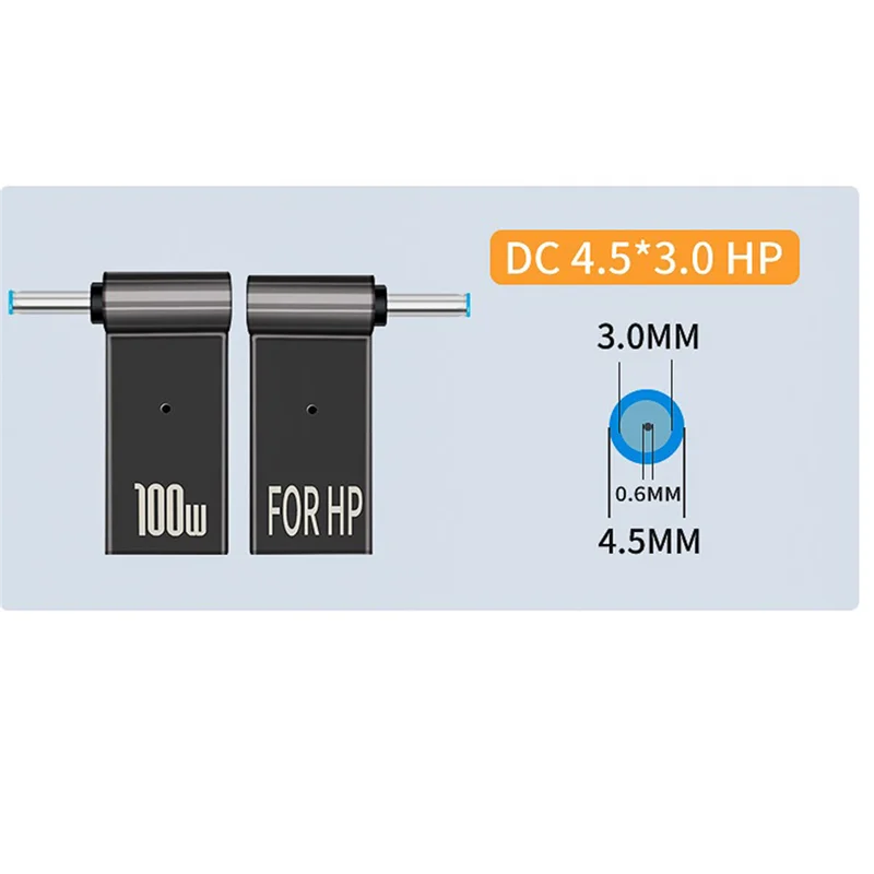 Переходник USB Type-C мама на гнездо 4 5X3 0 мм адаптер для зарядки ноутбука 100 Вт разъем