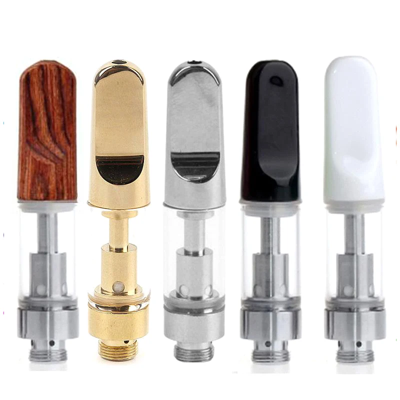 

5pcs/10pcs CC-ELL Ceramic Vape tank 510 Thick Oil Tank Ceramic Coil 0.5ml 1.0ml Pyrex Glass Atomizer 2.0mm holes CBD Cartridge