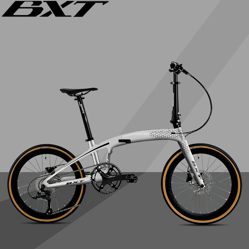 BXT 20-дюймовый карбоновый складной уличный горный велосипед 9-скоростной подходит