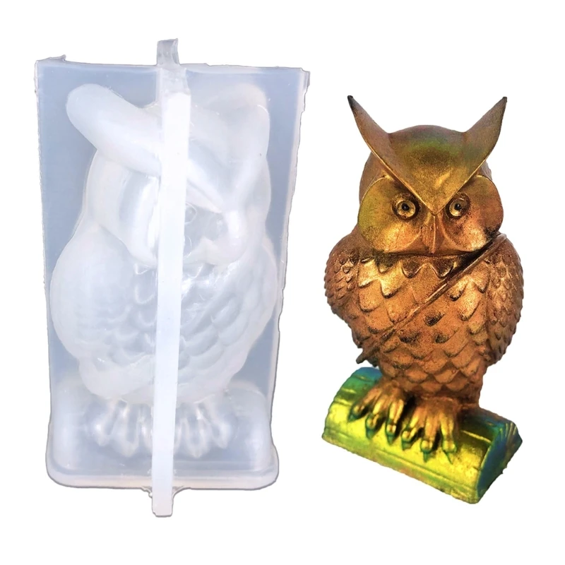 

Handmade Candle Making Mould Owl Silicone Mold Reusable Cute Figure Resin Mold