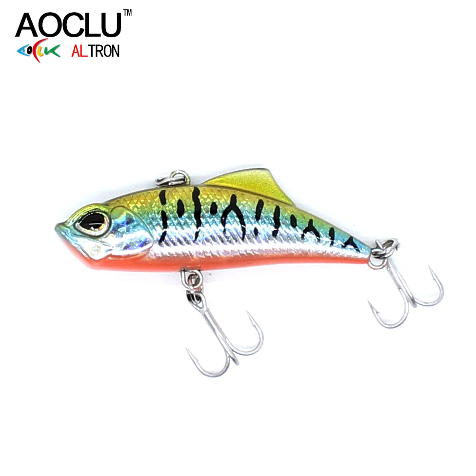 

AOCLU Small VIB 45mm 5.3g Hard Bait Lure Shiver Sinking Wide Fin All Class Fishing Swimmer Tuna Trout Bass Killer