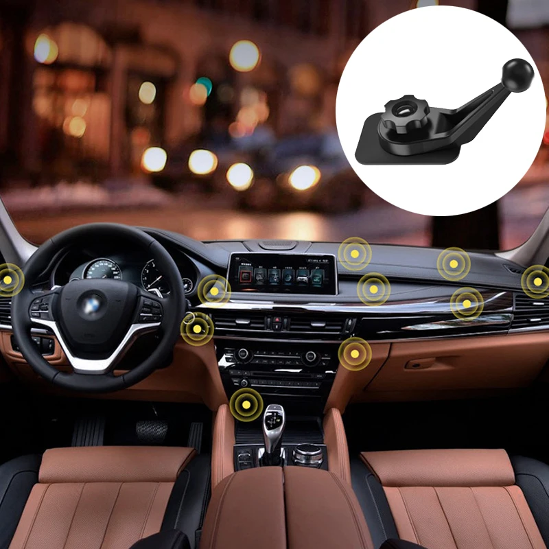 

Automobile 360 Degrees Turn Mobile Phone Paste Bracket Base Bracket Car Dashboard Table Surface Glue Bracket Flexible Holder