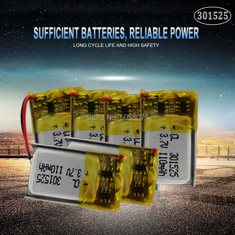 20PCS 3.7V 301525 311525 80mah MP3 MP4 MP5 small toys battery Bluetooth headset | Rechargeable Batteries