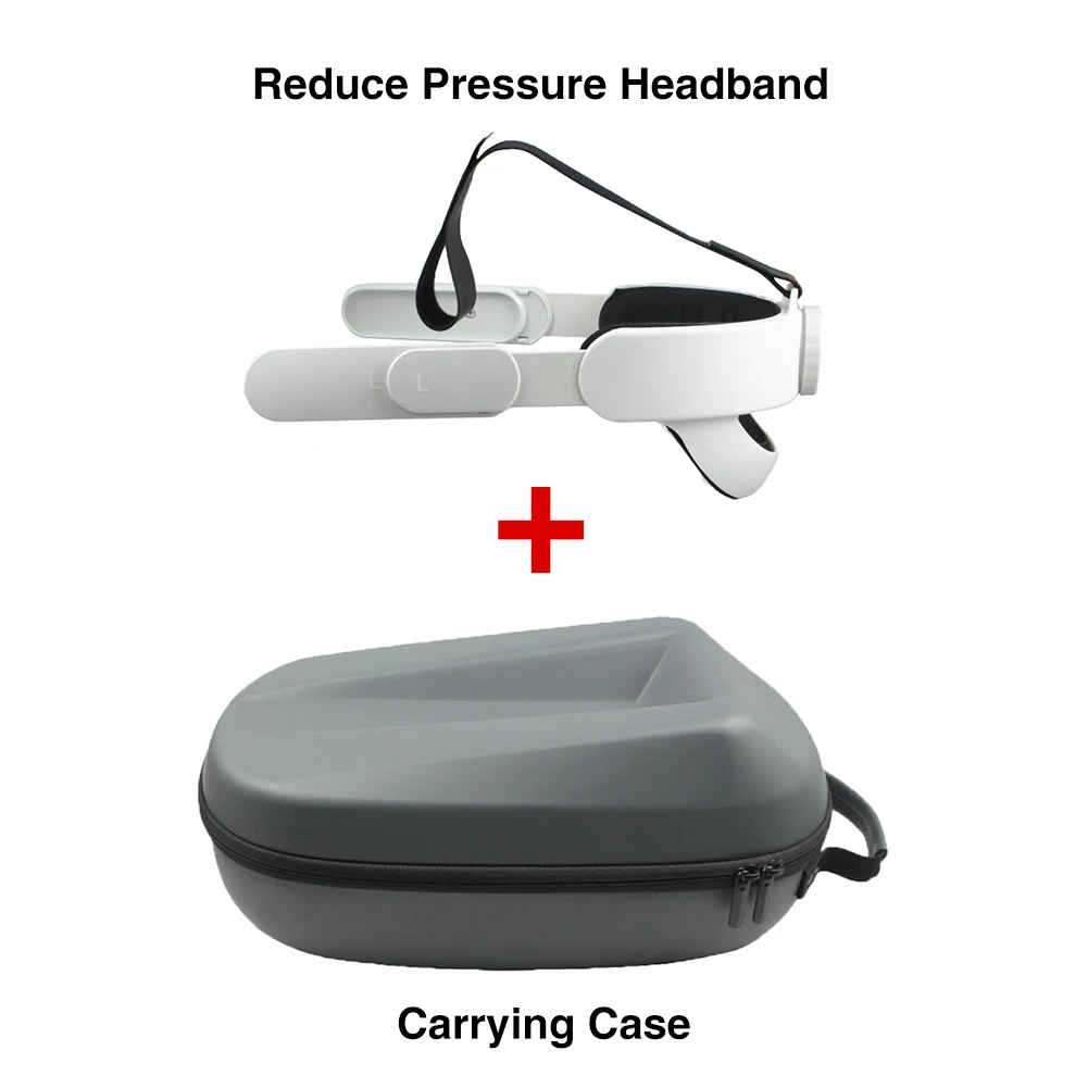 

Zipper Closure Portable With Storage Bag Soft VR Headset Accessories Non Slip Adjustable Head Strap Headband For Oculus Quest 2