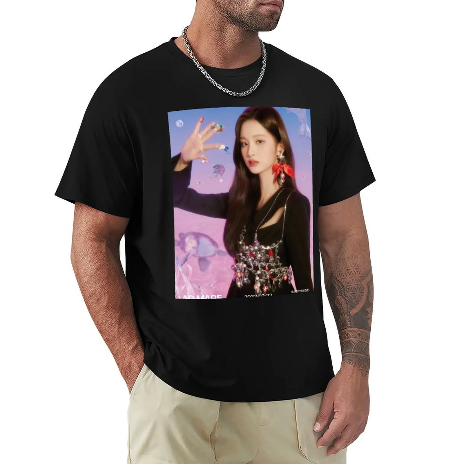 Футболка NMIXX SULLYOON O.O мужские футболки с аниме таможенные для мальчика футболка