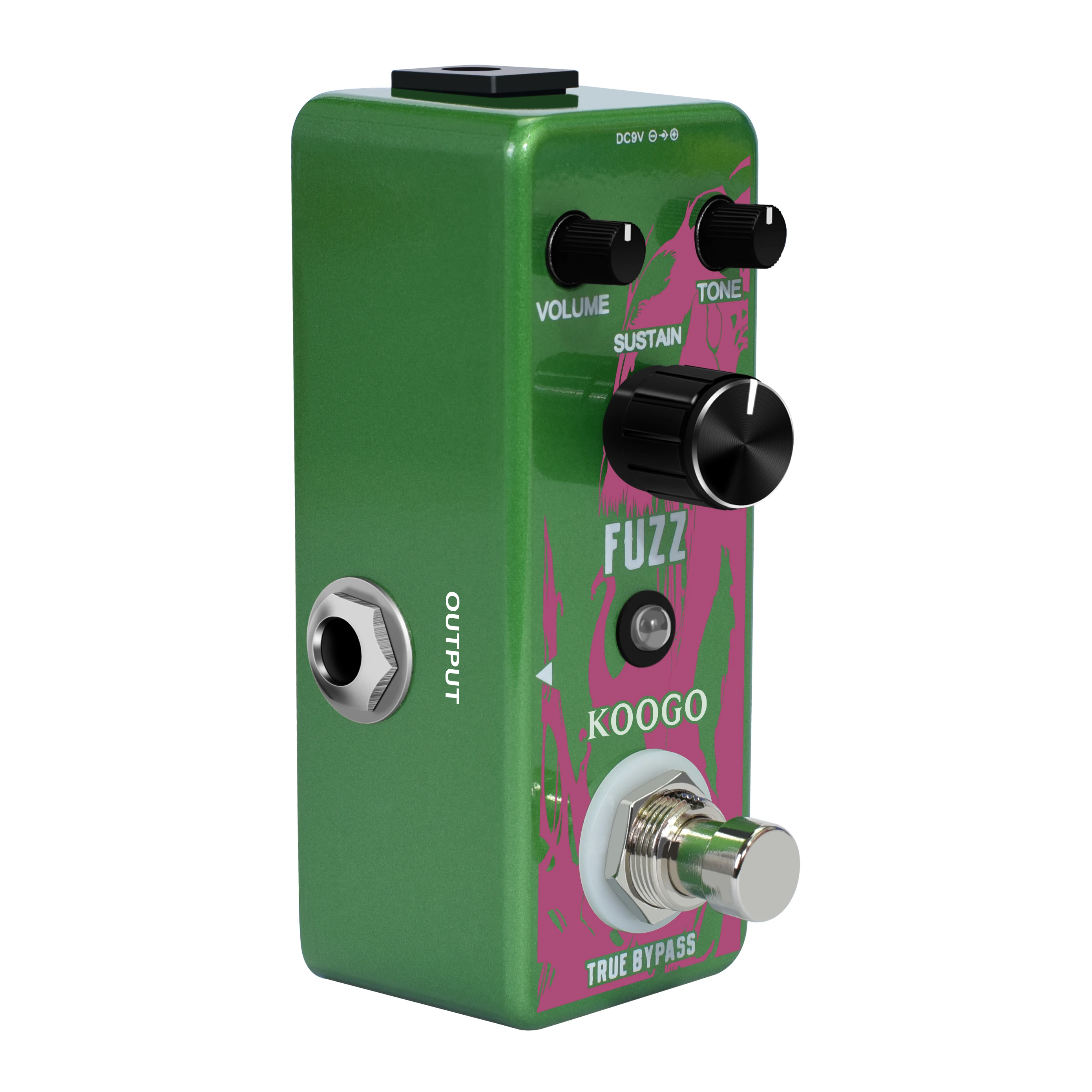 Koogo LEF-306 Fuzz Pedal For Electric Guitar & Bass Traditional Fuzz Effect Full Metal Shell ​True Bypass