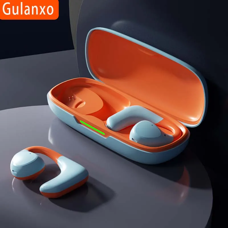 

Gulanxo bone conduction Bluetooth earphones T6 ear hanging air conduction wireless earphones with microphone earplugs 15H ultra