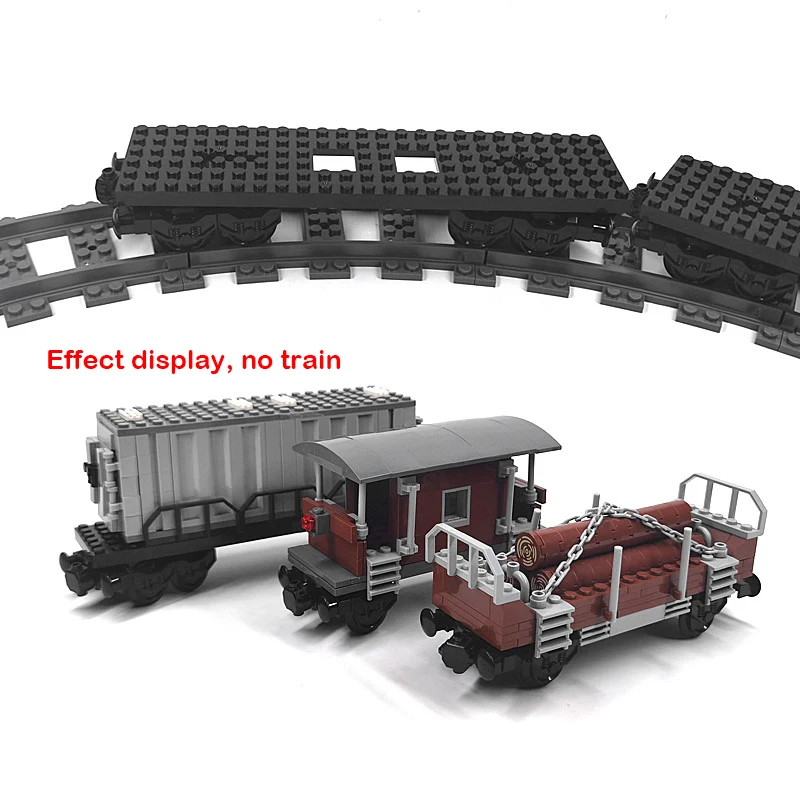 Трек для городского поезда Moc строительные блоки игрушка трек шкив базовая