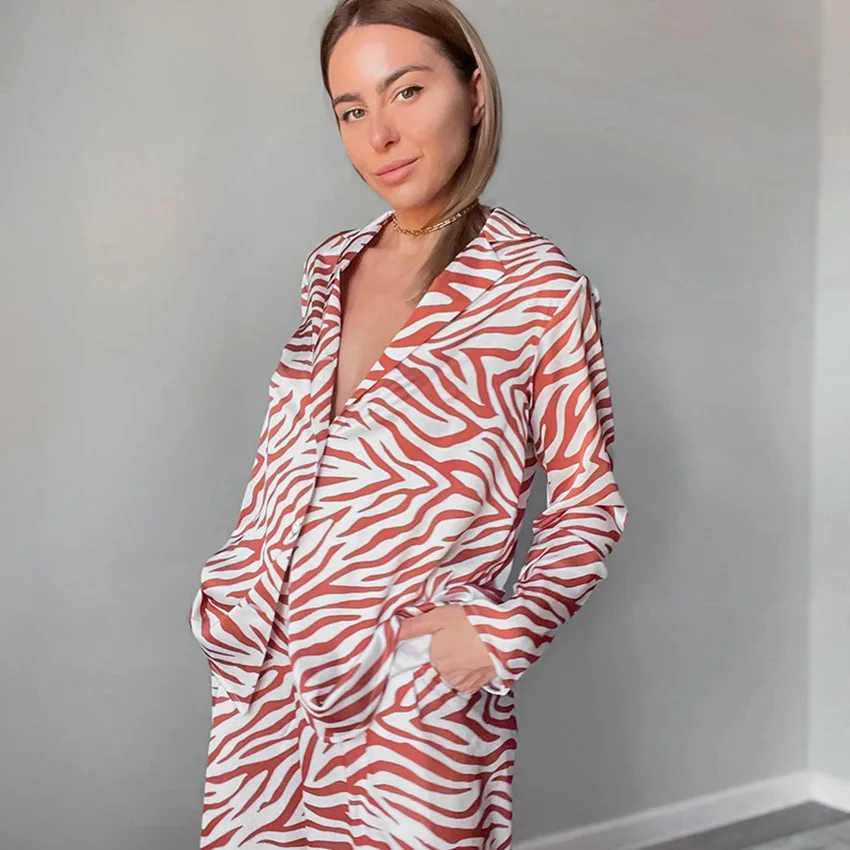 Elegant Women's Pajamas Sets Female Satin Pyjamas Sleepwear Two-piece Home Wear Loungewear Nightwears For Ladies