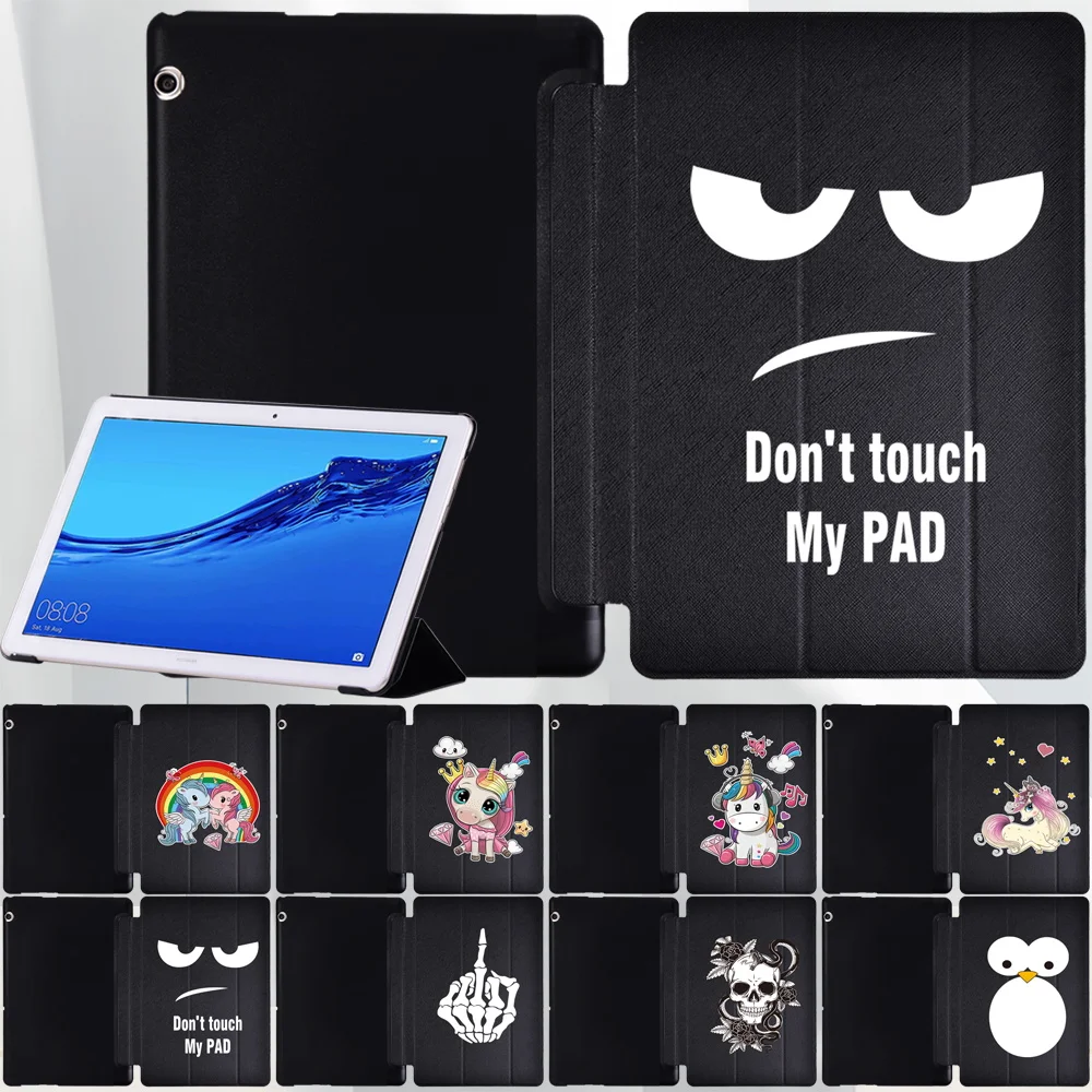 

Tablets Cover Cases for Huawei MediaPad T3 10 9.6" Inch/Huawei (MediaPad T5 10/10.1") Anti-drop Cute Style Tri-fold Tablet Case