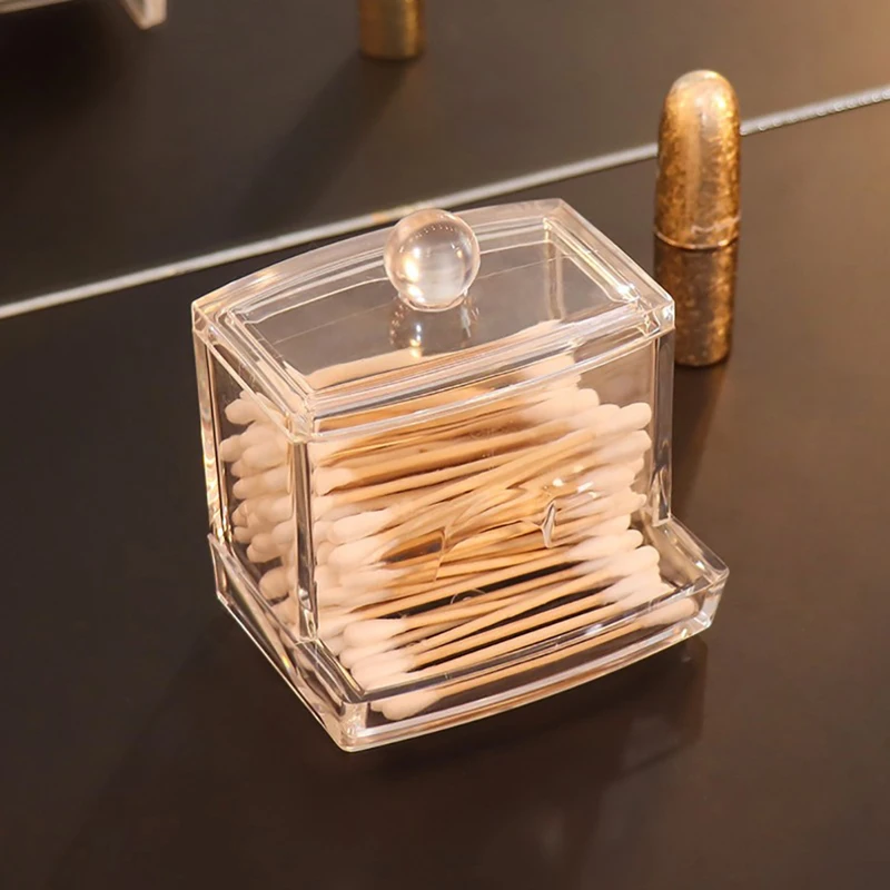 Акриловые ватные палочки держатель для хранения коробка портативный прозрачный