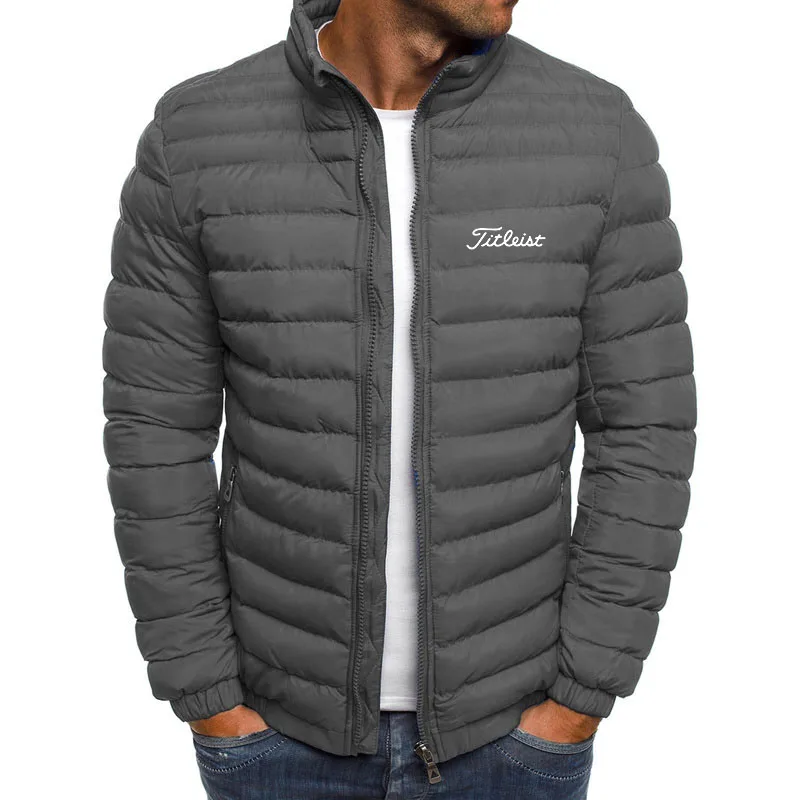 

2022 Autumn and Winter New Men's Golf Jacket Brand Sportswear Casual Fashion Warm and Windproof Zipper Stand Collar Jacket