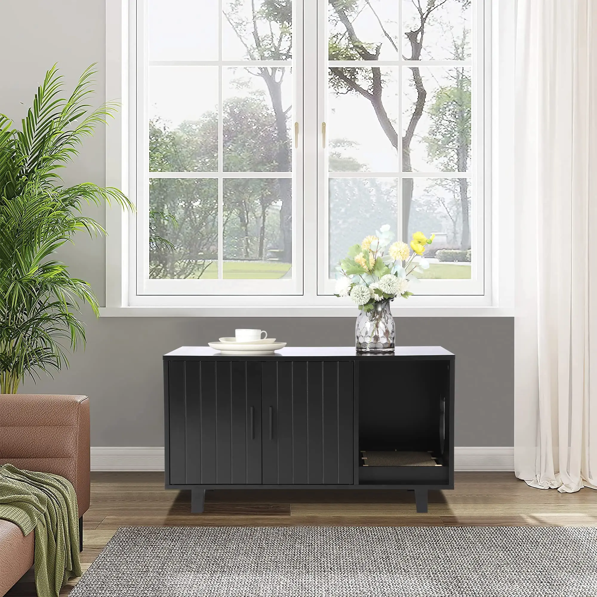 Скрытый ящик для кошачьего туалета корпус мебель современная скамейка хранения