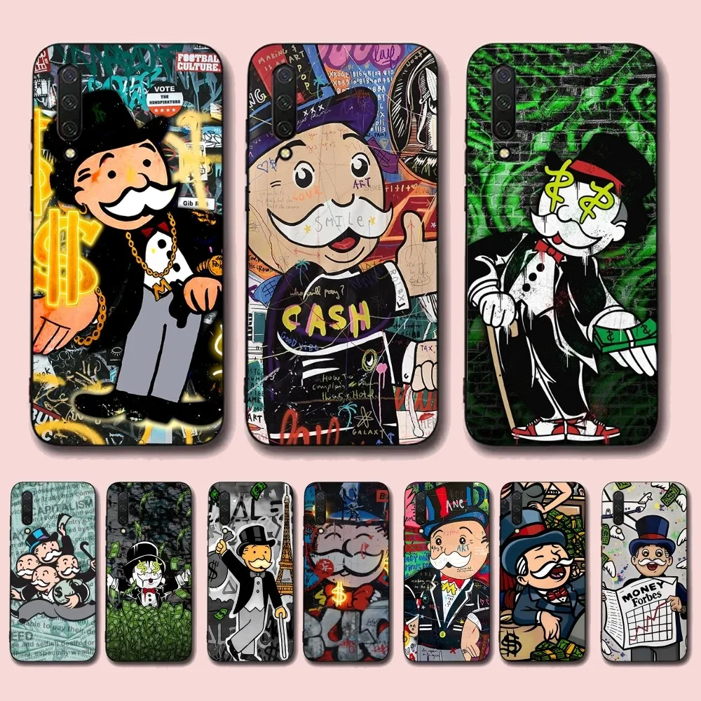 Мультяшный роскошный монопольный чехол с долларом для телефона Xiaomi Mi 5X 8 9 10 11 12 lite