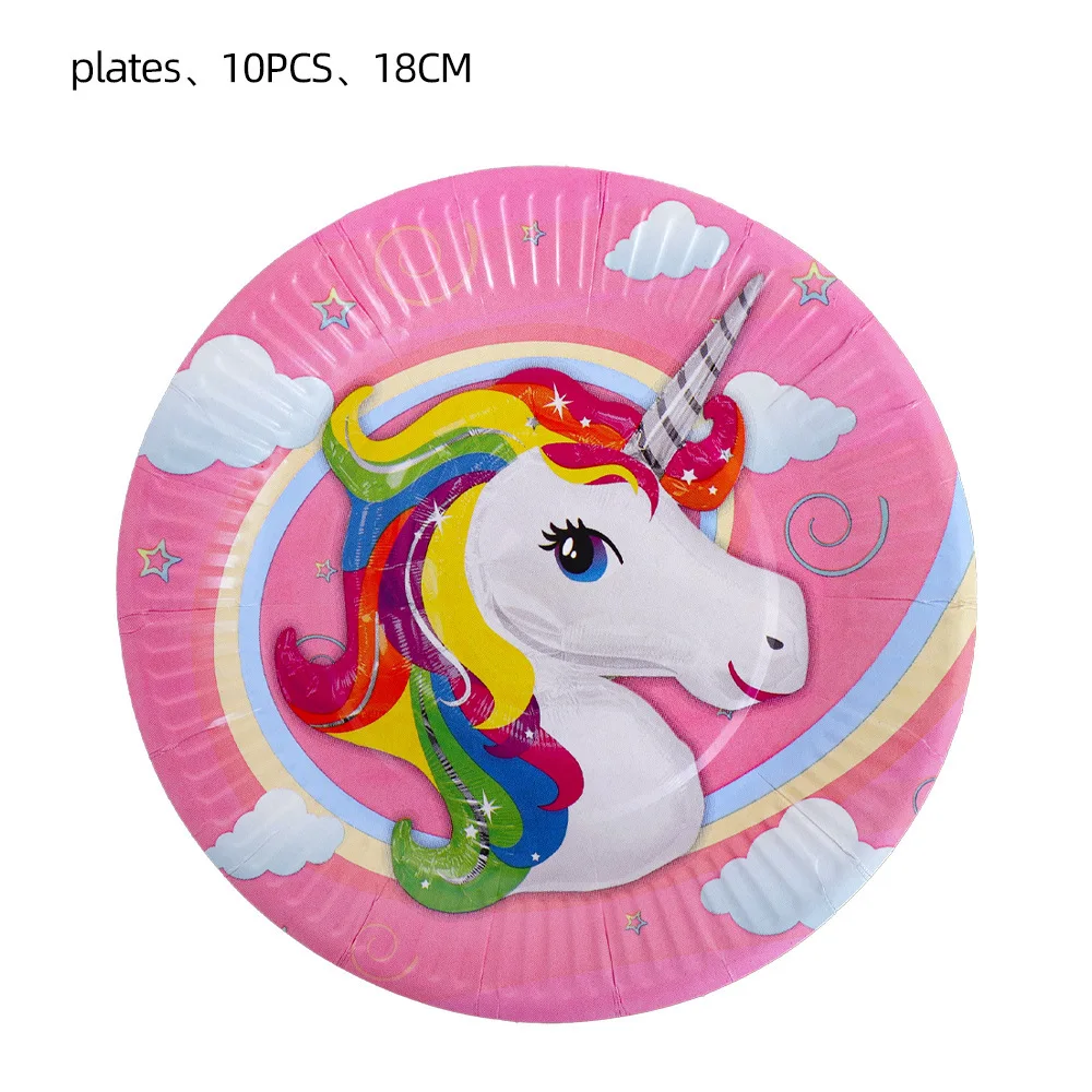 Облако Единорог Лошадь День Рождения Пиньята Тарелка Чашка tablecolth Воздушный шар