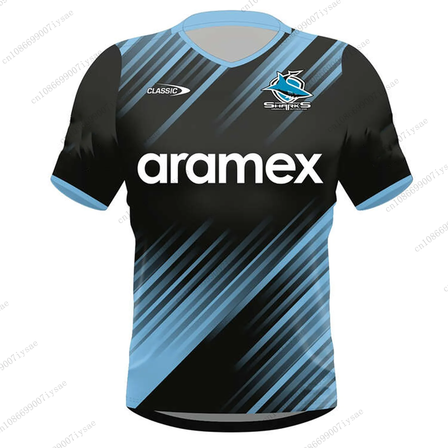 Мужская Рубашка Для Регби Shark 24/5 Летняя Дышащая Спортивная Футболка Тренировок