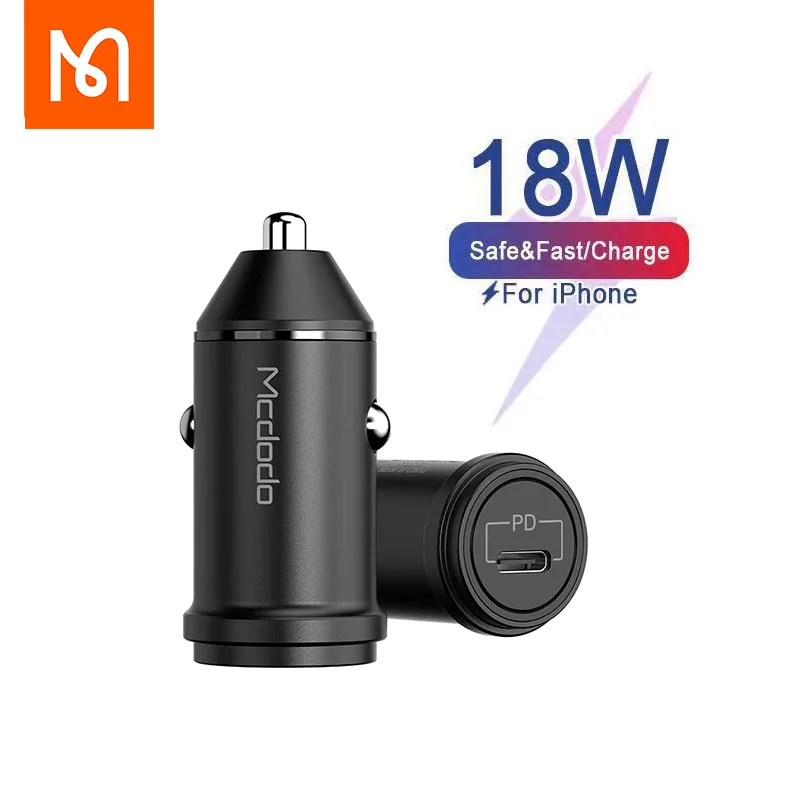 

MCDODO Car Charger USB Type C PD 18W QC 3.0 Fast Charging For IPhone 12 11 Pro Max X XS XR 5A Super Fast Charge Portable Charger