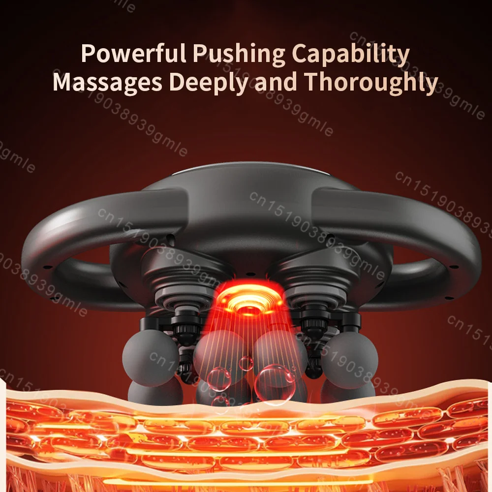 Электрический фасционный пистолет 8-головочный массажер для мышц спины талии