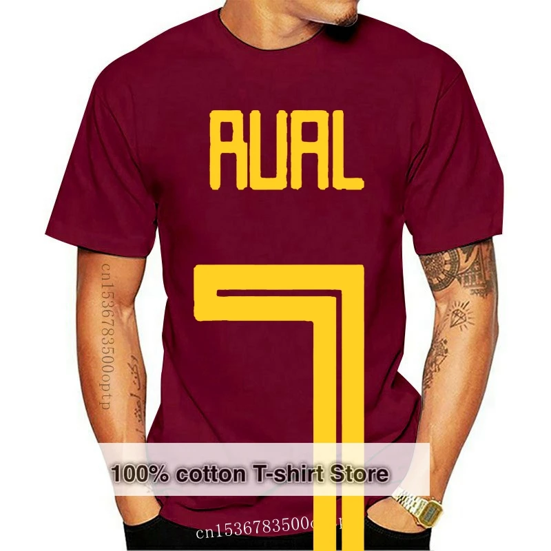 

2018 Newest Spain Rual Number 7 Russia World Match Cup 10 Colors T Shirt Mens Fans Short Sleeve Tee