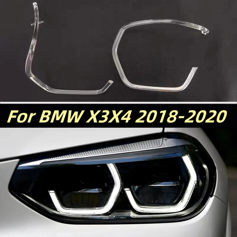 

Для BMW X3 X4 G01 G02 G08 F97 F98 2018 2019 2020 светодиодный DRL диафрагма кольцевой светильник направляющая пластина дневные ходовые огни трубки ангельские глазки