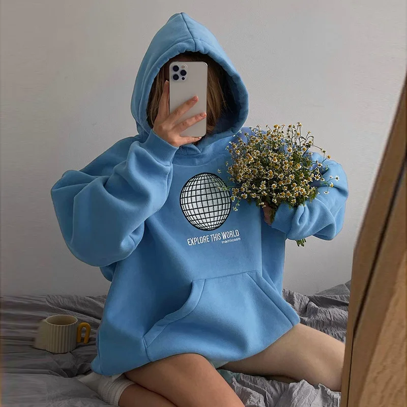 

Новинка весна-осень, стильная толстовка с капюшоном для женщин, Повседневная и универсальная облегающая куртка с капюшоном и вышивкой для женщин