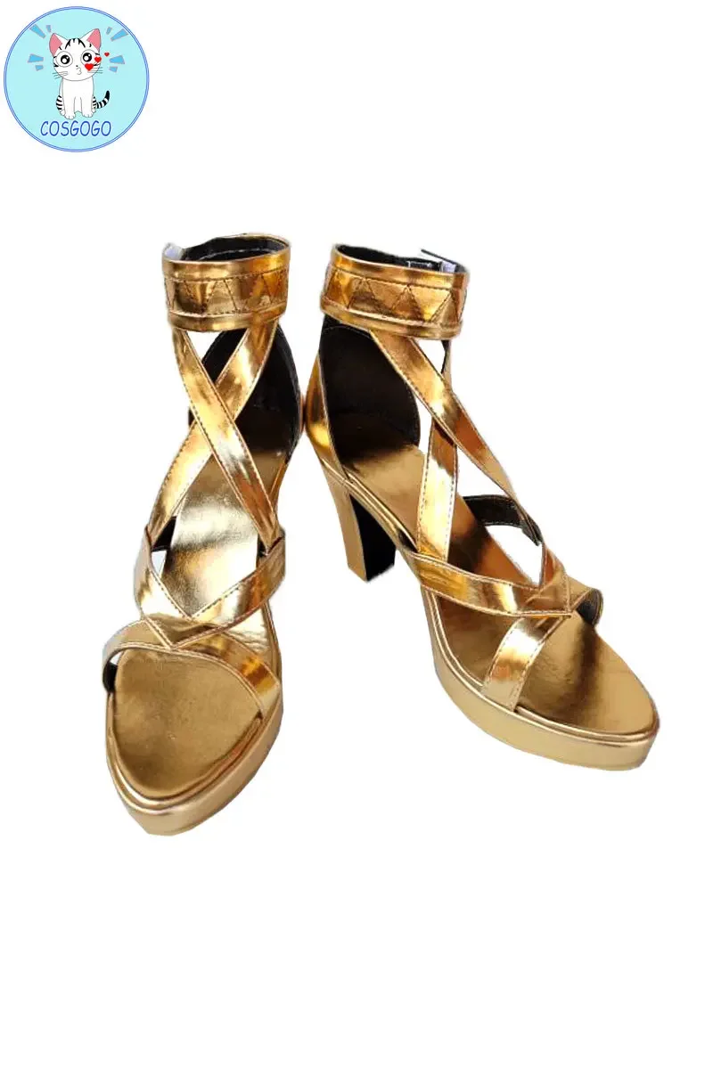 Genshin Impact Candace Обувь для косплея Сапоги Игра на Хэллоуин высоком каблуке Женщины