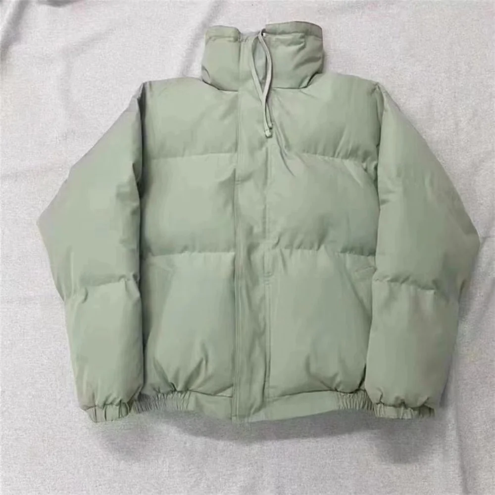 Essentials winter high street stand-up collar solid color down jacket men's and women's loose  jackets winter men's down jacket