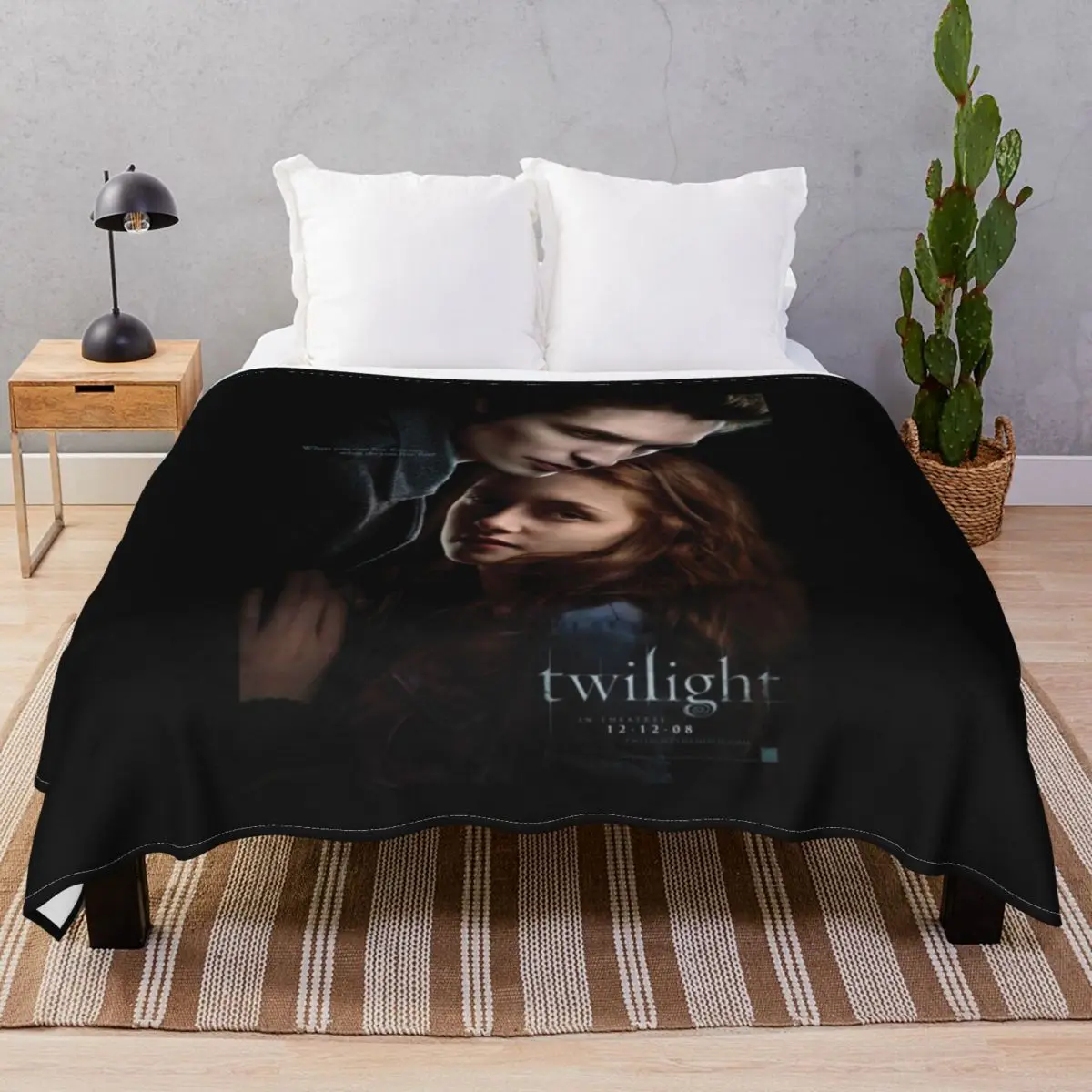 Twilight Blankets Velvet Spring Autumn Super Warm Unisex Throw Blanket for Bedding Sofa Camp Office