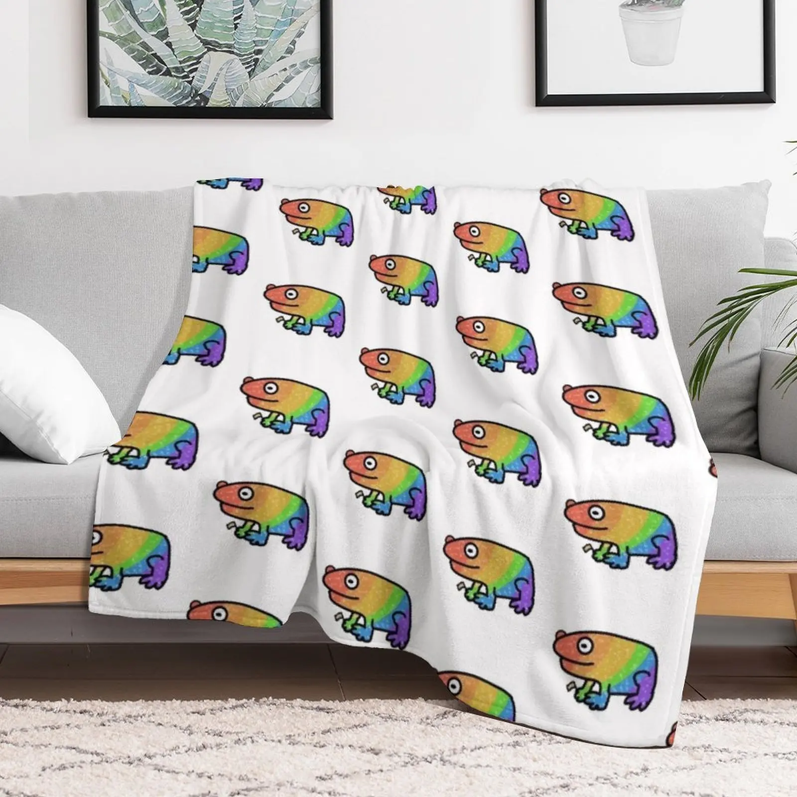 Роскошное дизайнерское одеяло для дивана гей-лягушка