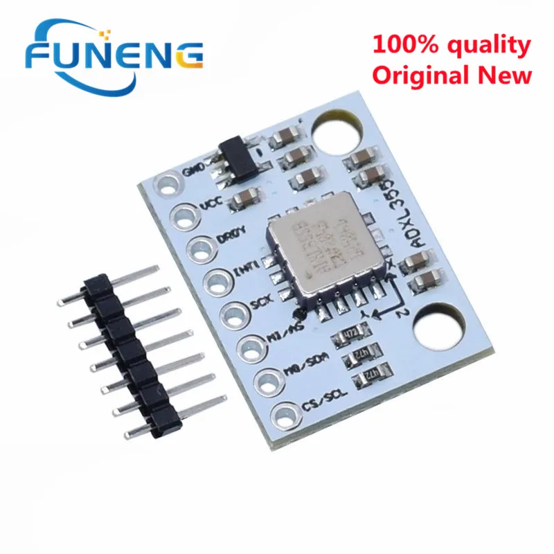 

ADXL355 triaxial модуль датчика акселерометра-это промышленный, маломощный, встроенный датчик температуры с цифровым выходом