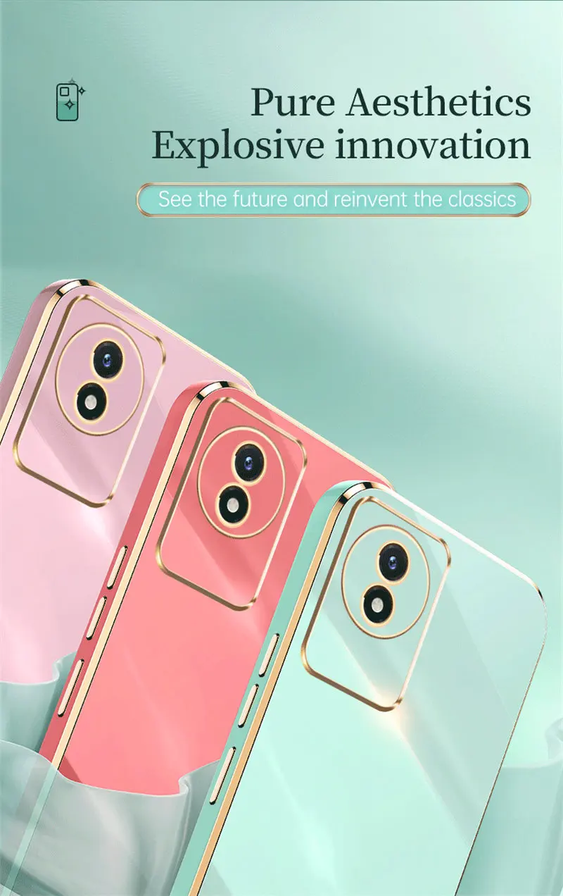 Противоударный чехол для Vivo Y02 Y02A 4G 6D с силиконовым покрытием из ТПУ мягкая задняя