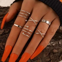 geometry ring set matching rings for women gold plated jewelry bague femme anillo bohemian style bagues girls anneaux 2021 trend