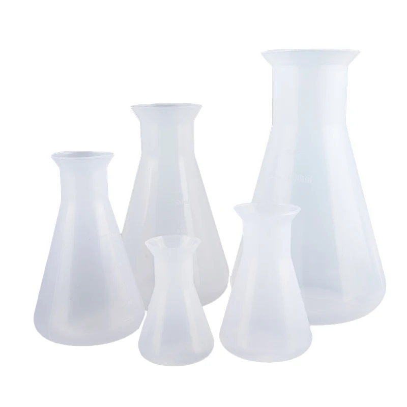 

1Pc 50/100/250/500/1000ml Plastic Conical Flask Narrow Neck Erlenmeyer Flask Chemistry Biological Laboratory Equipment
