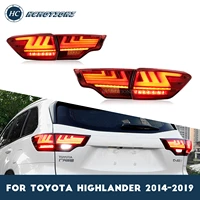 hcmotionz led tail lights assembly for 2014 2019 toyota highlander start up animation drl car styling rear back lamp accessories