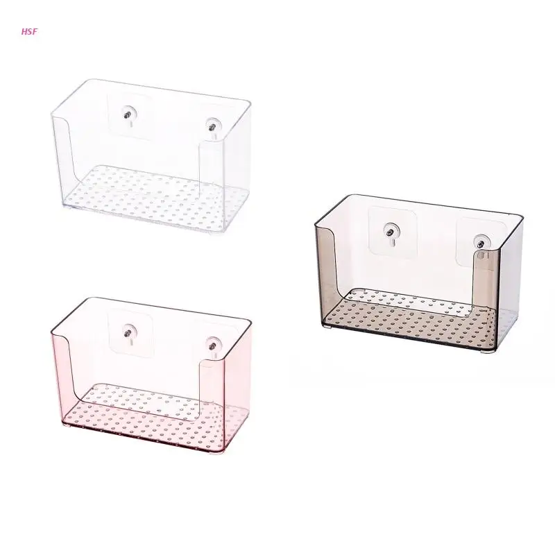 

Настенный пластиковый ящик для хранения, клейкая подвесная полка для ванной, органайзер для макияжа