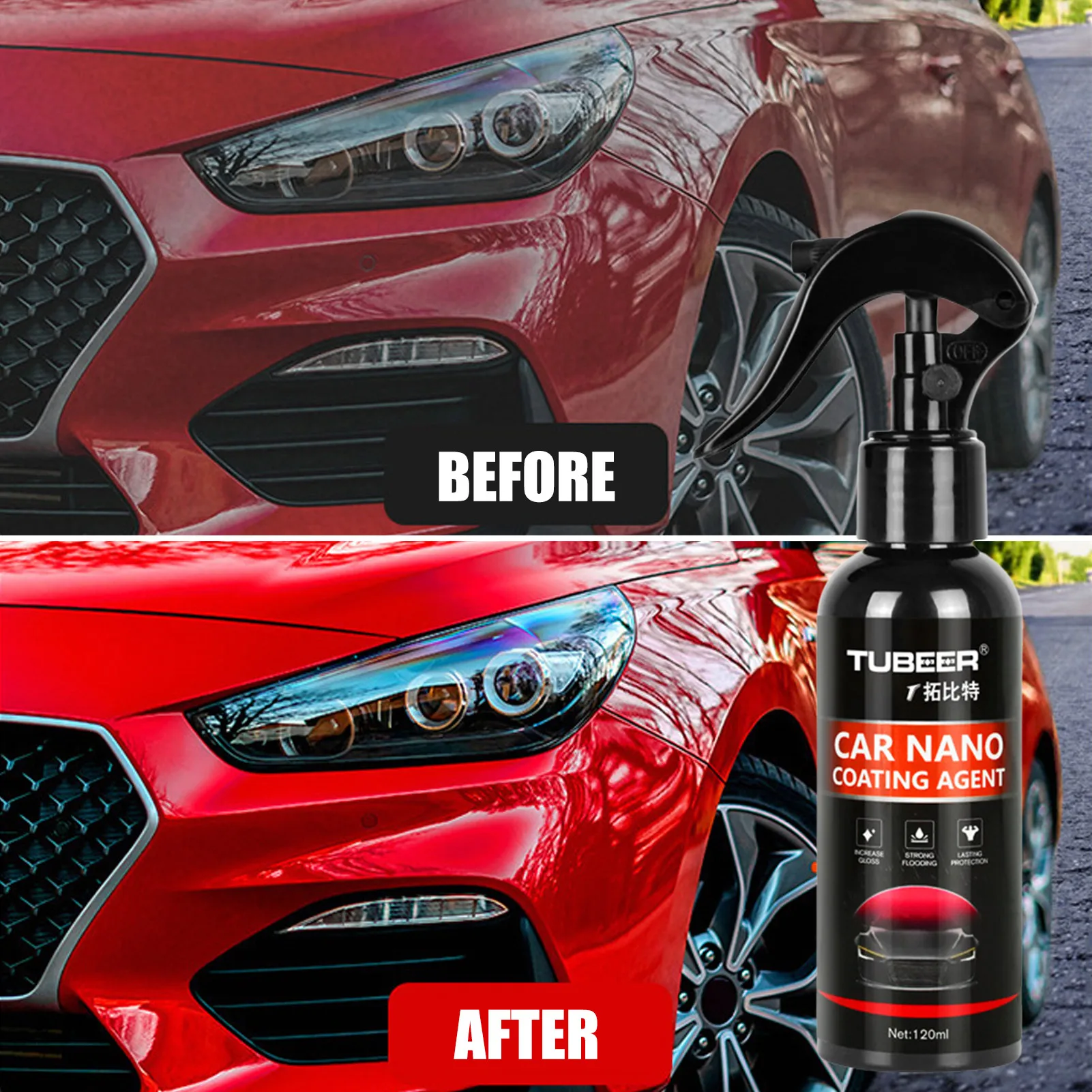 

Nano Coating Agent 120ml Hand Spray Car Wax Polish Nano Crystallization Spray Liquid Wax Anti Scratch Easy To Use Mirror Paint