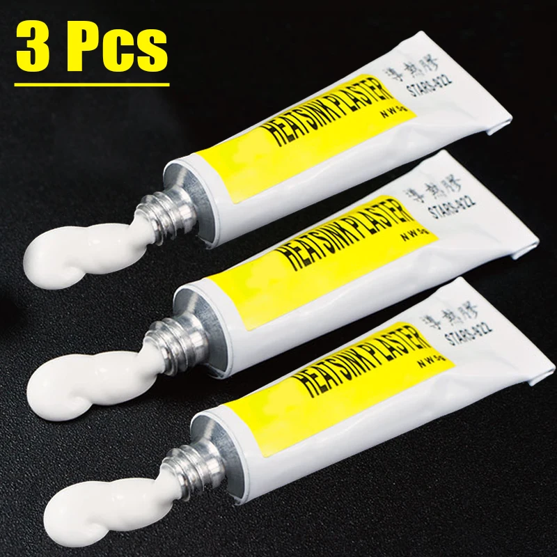 

1/2/3pcs 5g Thermal Paste Conductive Heatsink Plaster Viscous Adhesive Glue Cooler Radiator Cooling For Chip VGA RAM LED IC