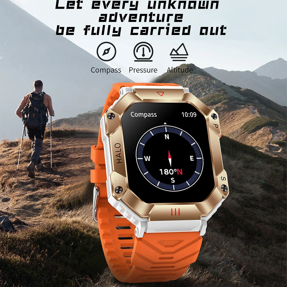 

Smart Watch Men IP67 Waterproof 620mAh Battery Ultra Long Standby Compass Bluetooth Call Outdoor Sports New Military Smartwatch