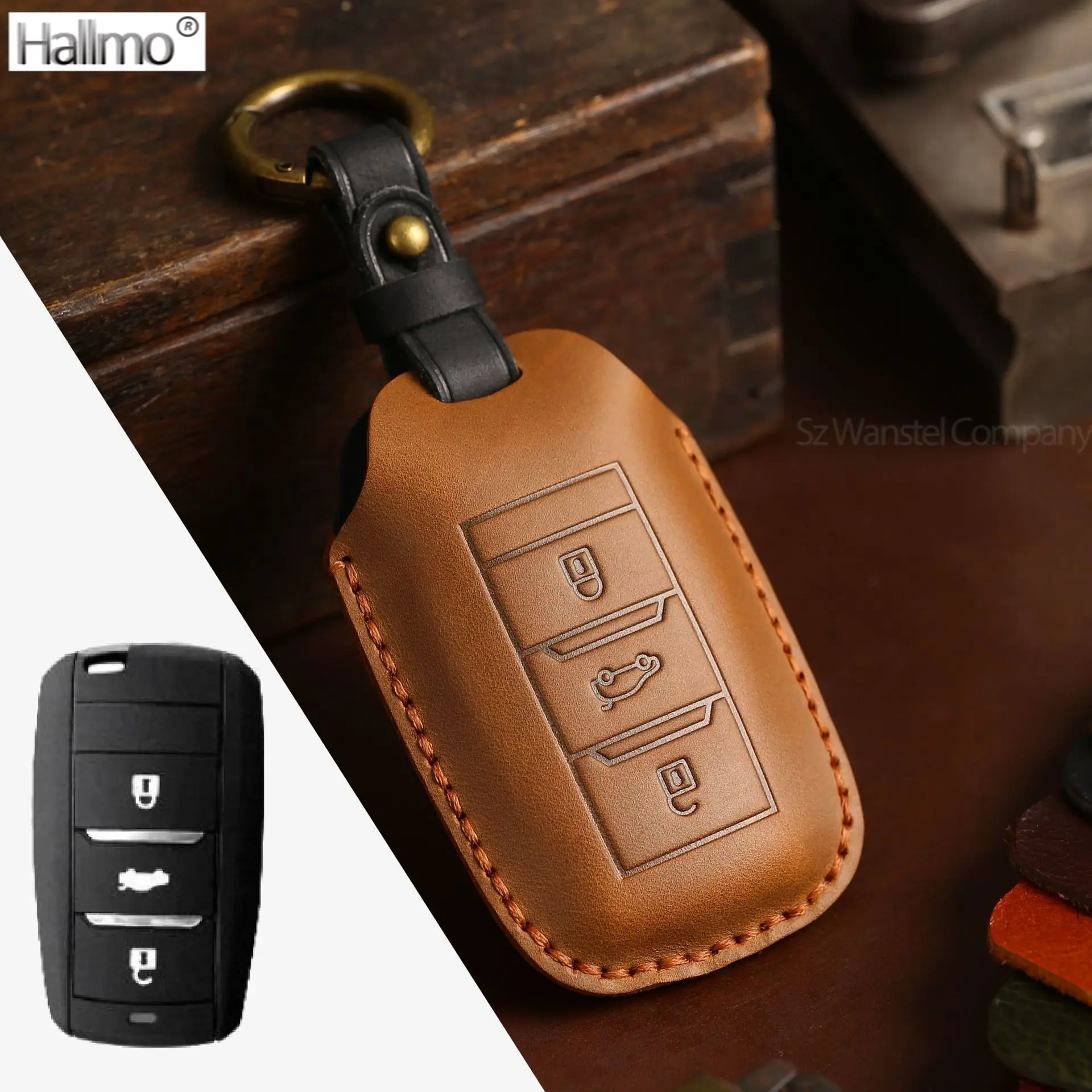 

Кожаный чехол для автомобильного смарт-ключа, чехол для Changan Cs35 CS75 Eado CS55 Alsvin