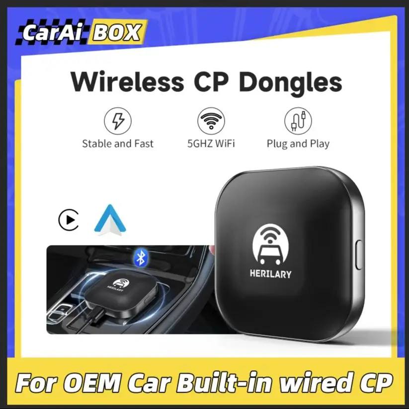 Новый беспроводной автомобильный адаптер Android Carplay 2 в 1 Smart AI Box Автомобильный OEM