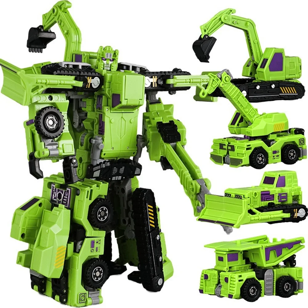 

Crane Excavation Bulldozer Engineering Vehicle Devastator Action Figure Children's Toys