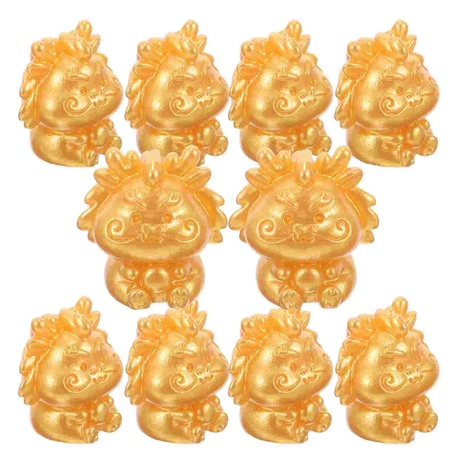 

10 Pcs Dragon Ornament Living Room Decorations Tabletop Small Resin Crafts Figurines Modeling Statues Miniature Bookshelf