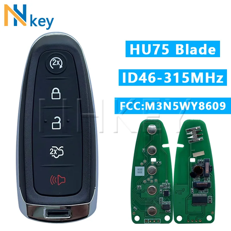 

NH KEY дистанционный ключ от машины для Ford Edge Escape Explore Expedition Flex Focus Taurus 2011-2018 M3N5WY8609 ID46 PCF7953 чип 315 МГц