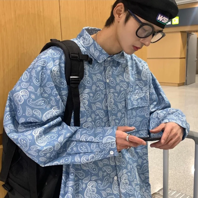 

2023 Spring New Light Luxury Fashion Denim Shirt Men Coat Comfortable Casual Shirt Top All-match Boutique Clothing Simple Style