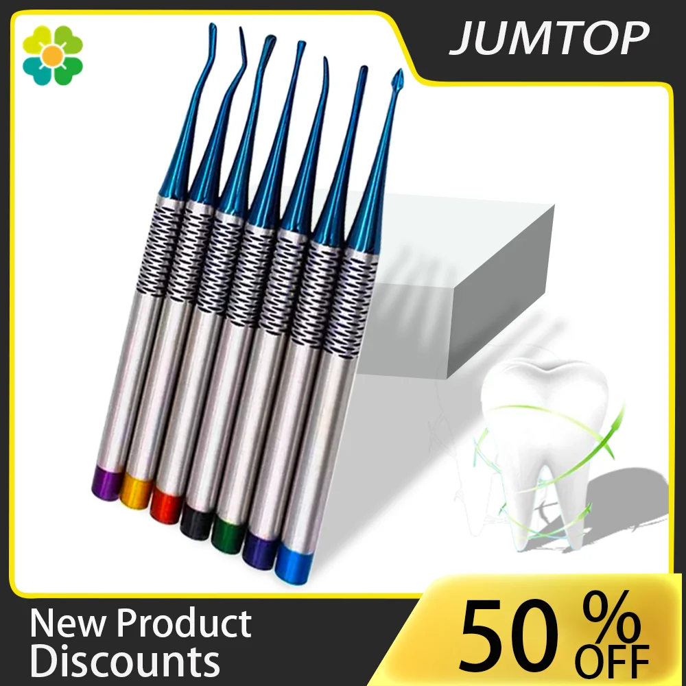 

7Pcs/Set Dental Implant Luxating Root Tooth Elevator Knife Extraction Dentist Instruments Tool German Stainless Steel Equipment