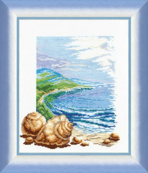 

Seashore Shells Counted Cross Stitch Kit, Beautiful, Lovely Height, DIY Needle Work, 31-34, Top Quality