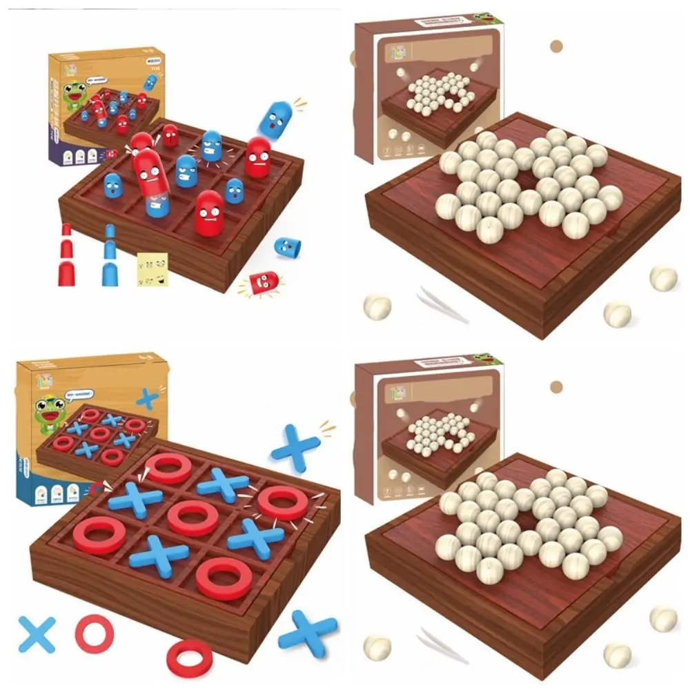 Деревянная декоративная доска Tick Tac Toe XO Chess Kong Mingqi Table Настольные игры Пасьянс
