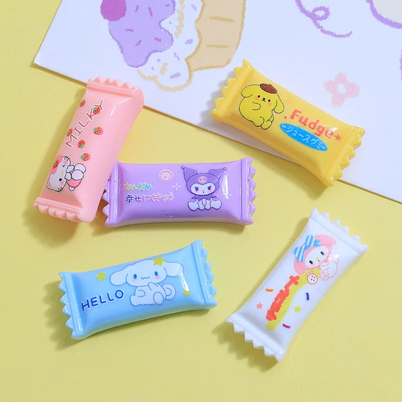 10 шт. новый милый мультяшный котенок щенок кролик конфеты из смолы с плоским